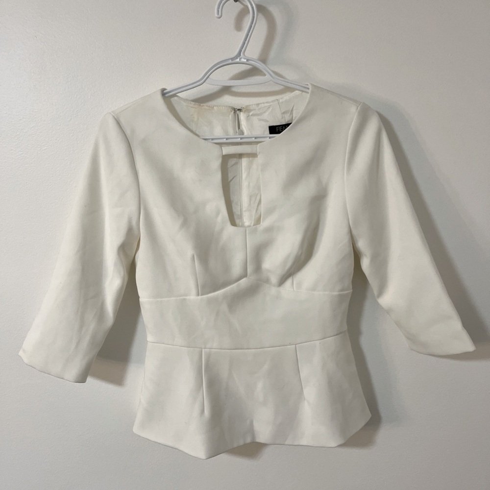 Elegant Cream Women's Top